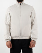 Brown Reversible High Neck Zip-Up Jacket