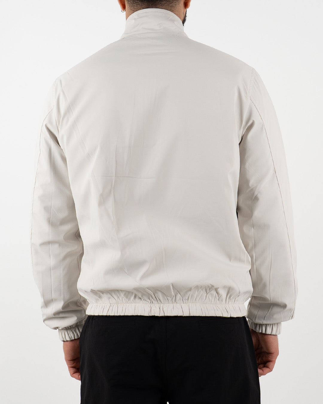 Brown Reversible High Neck Zip-Up Jacket