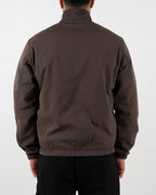 Brown Reversible High Neck Zip-Up Jacket