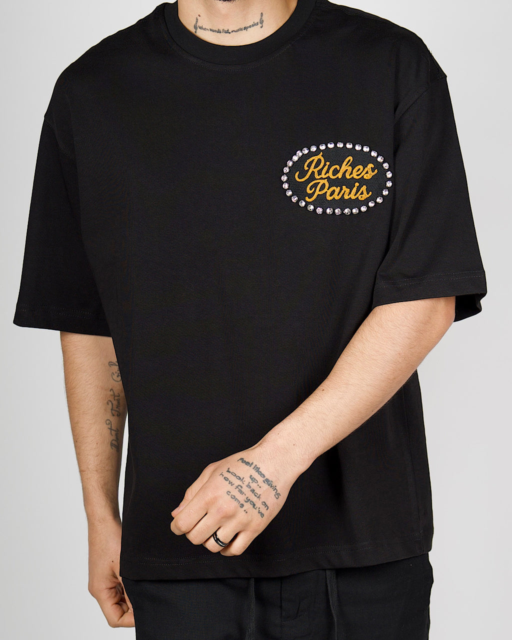 Oversized Riches Script Emblem T-Shirt