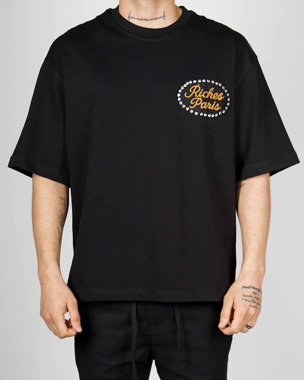 Oversized Riches Script Emblem T-Shirt