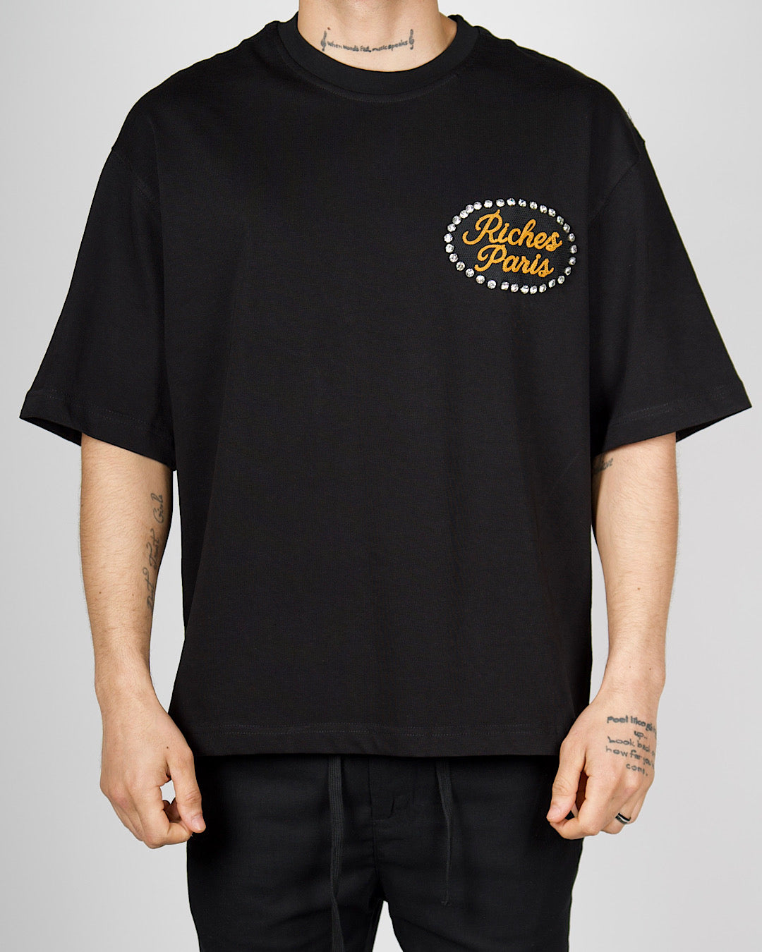 Oversized Riches Script Emblem T-Shirt