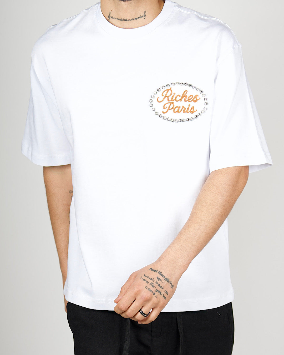 Oversized Riches Script Emblem T-Shirt