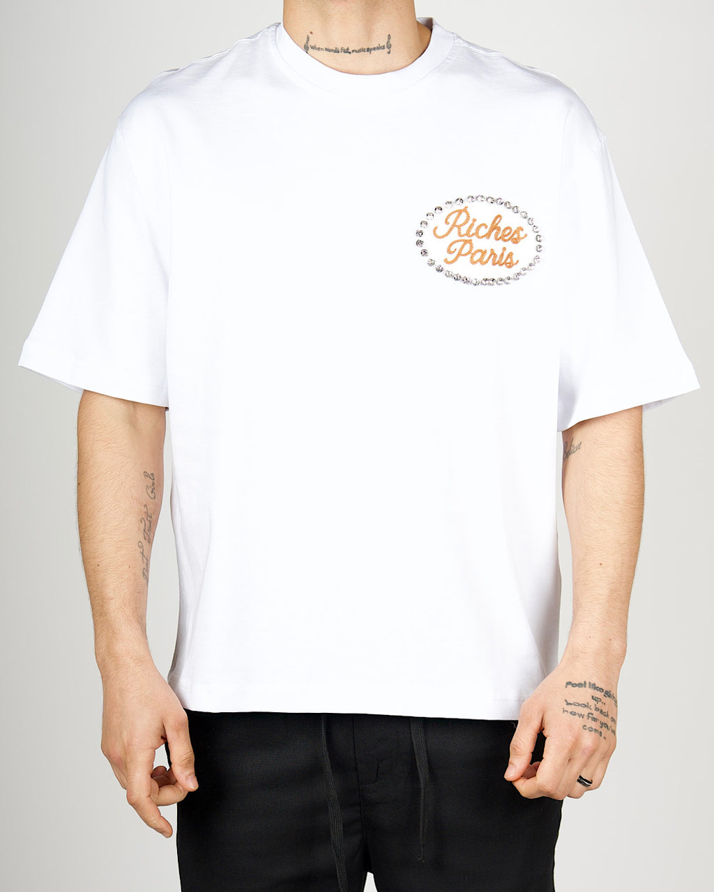 Oversized Riches Script Emblem T-Shirt