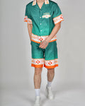 Green RC Monogram Resort Shirt & Short Set