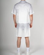 White RC Monogram Shirt & Short Set