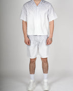 White RC Monogram Shirt & Short Set