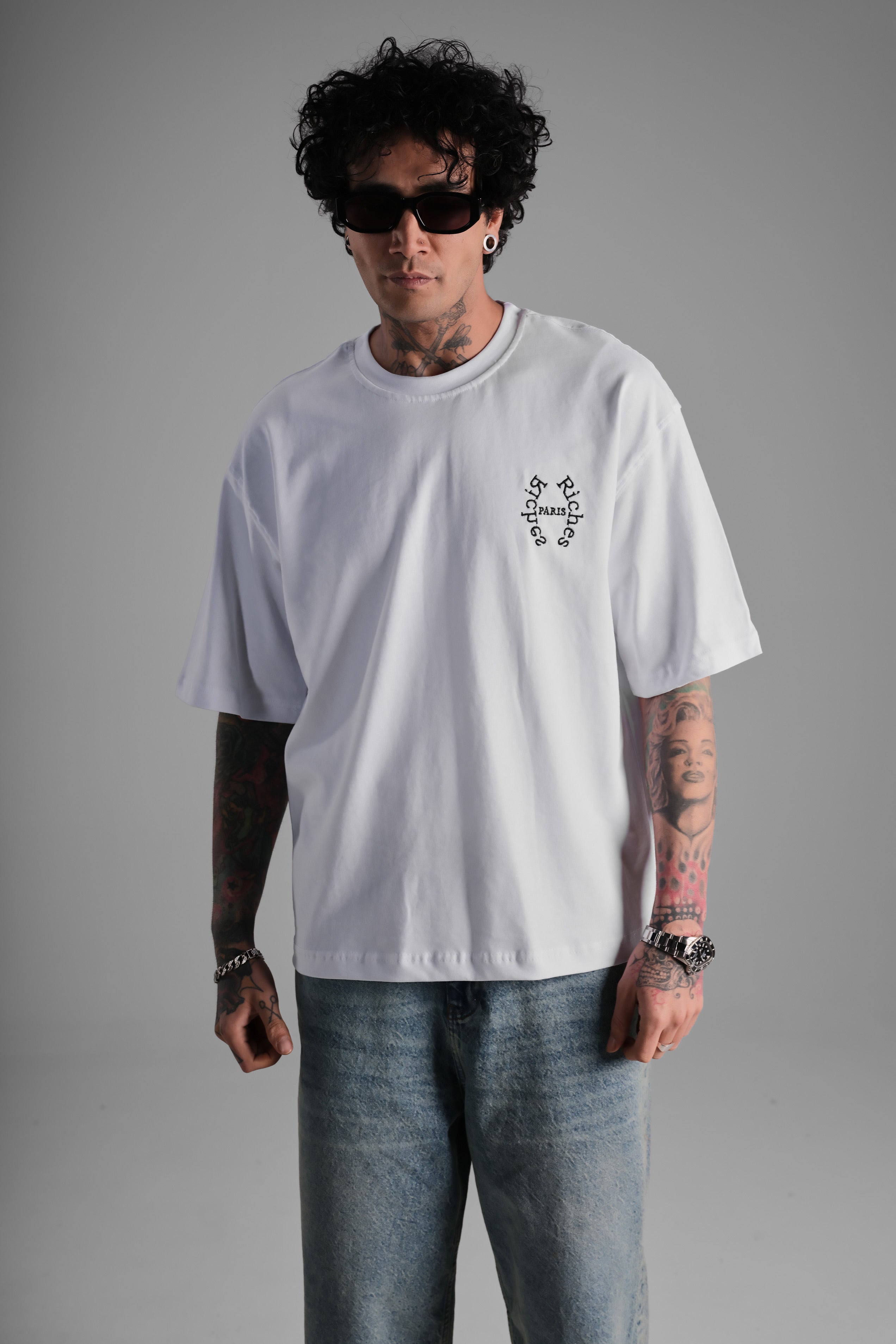 Renaissance Graphic Oversized Black T-Shirt