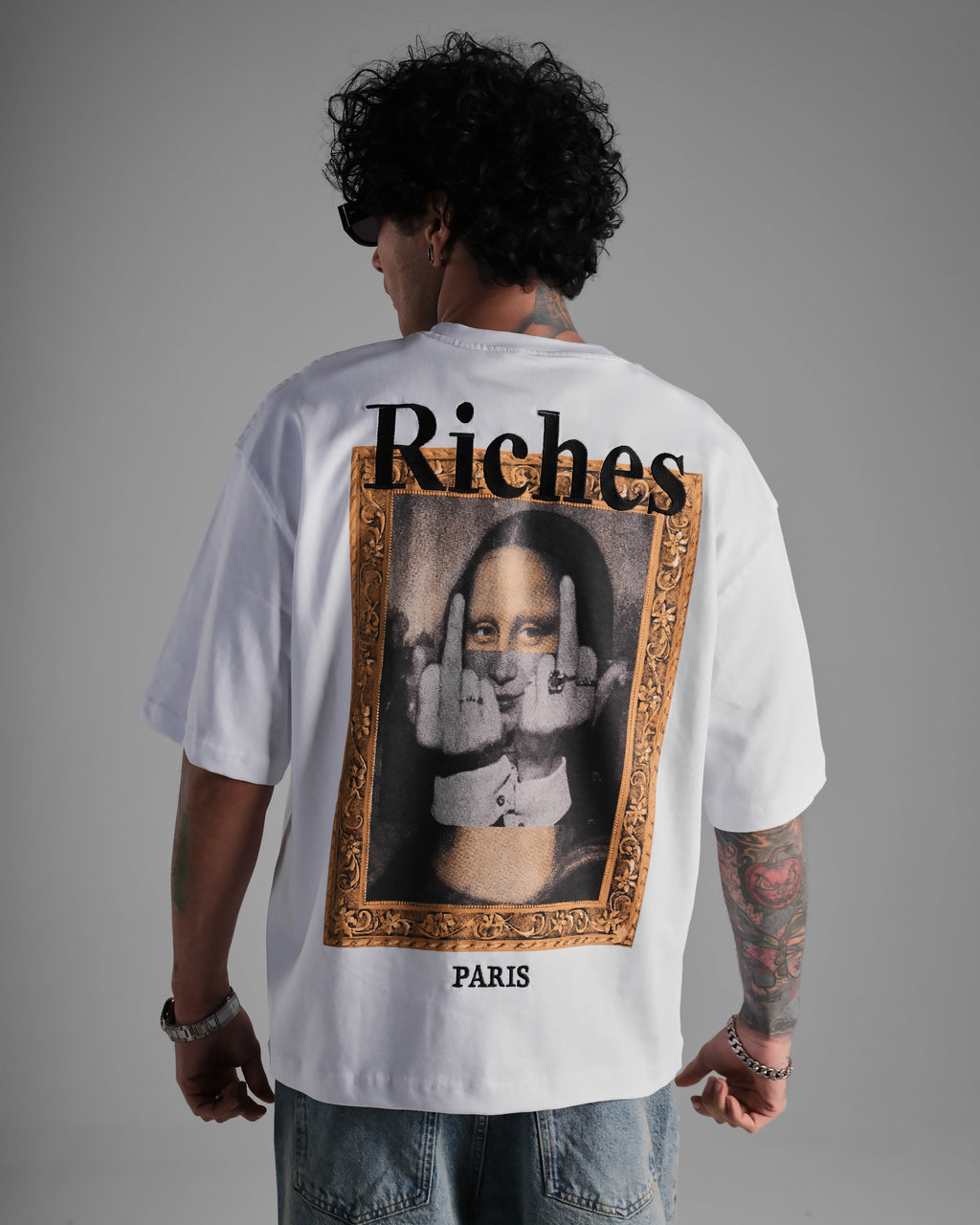 Renaissance Graphic Oversized Black T-Shirt