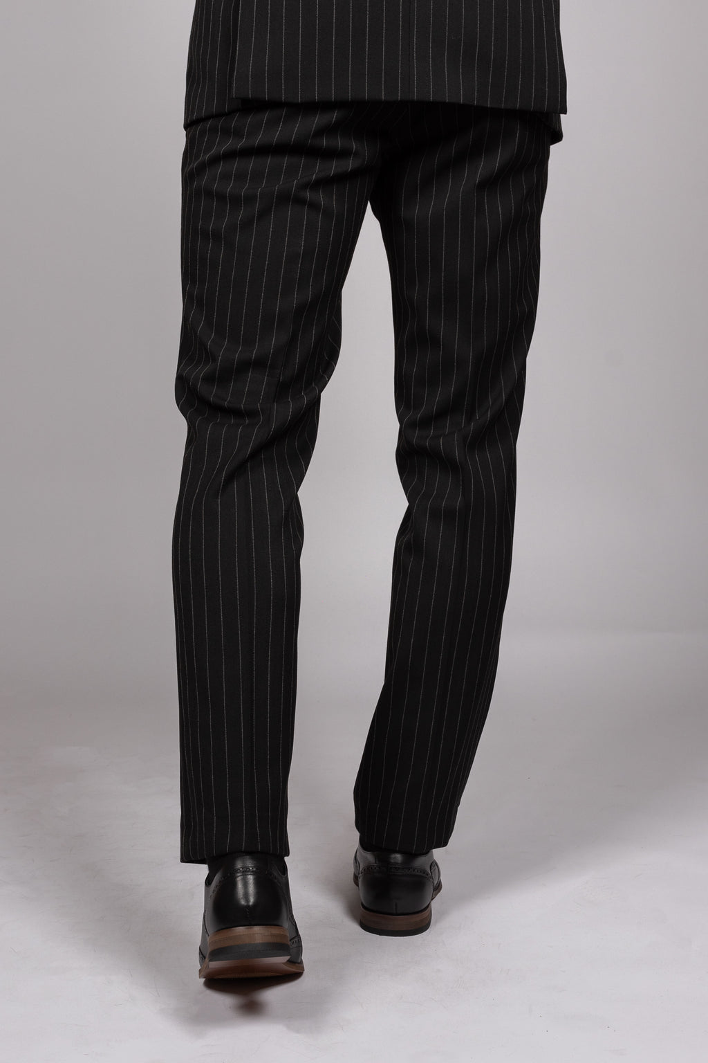 Rocco Black Pinstripe Double Breasted Suit