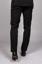 Rocco Black Pinstripe Double Breasted Suit