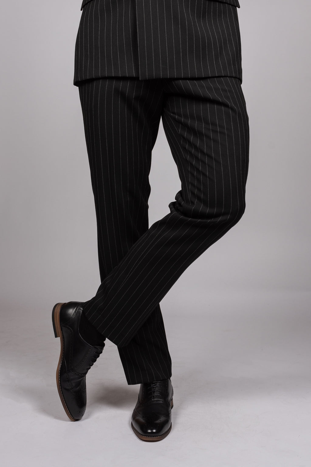 Rocco Black Pinstripe Double Breasted Suit