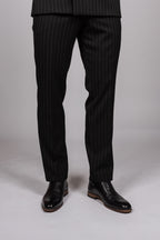 Rocco Black Pinstripe Double Breasted Suit