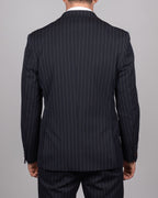 Rocco - Navy Pinstripe Double Breasted Blazer