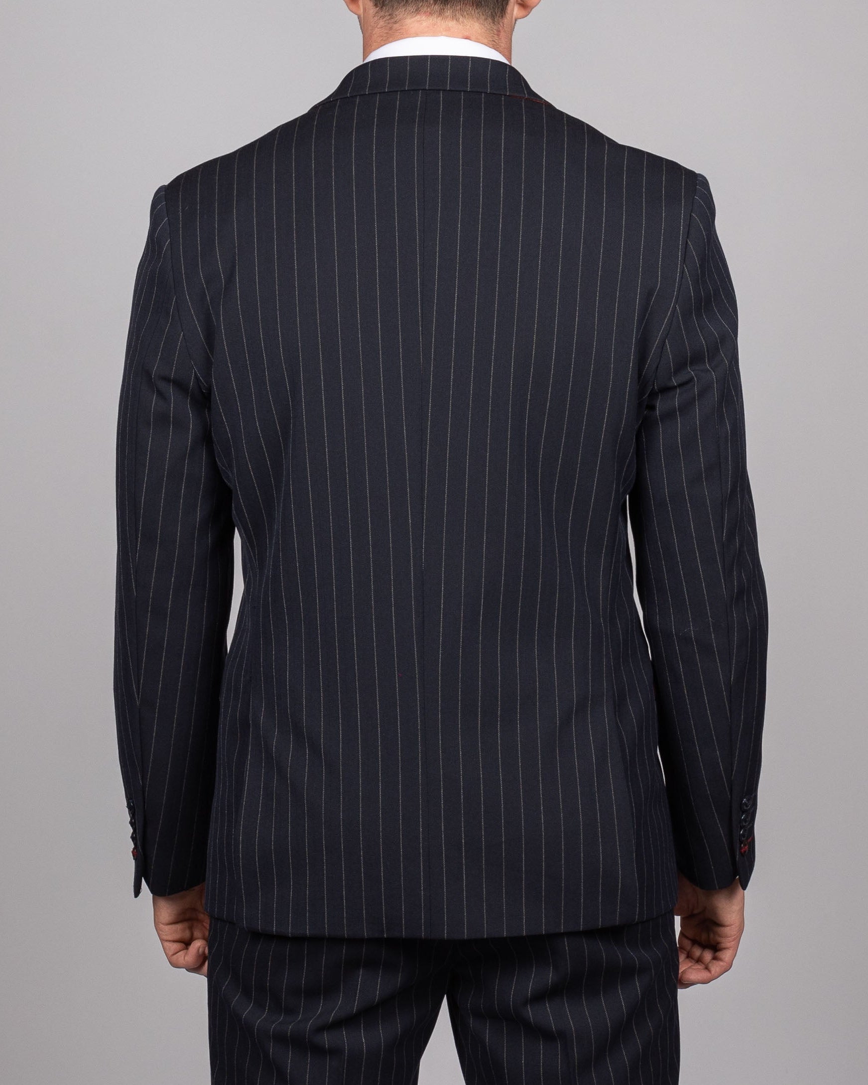 Rocco - Navy Pinstripe Double Breasted Blazer