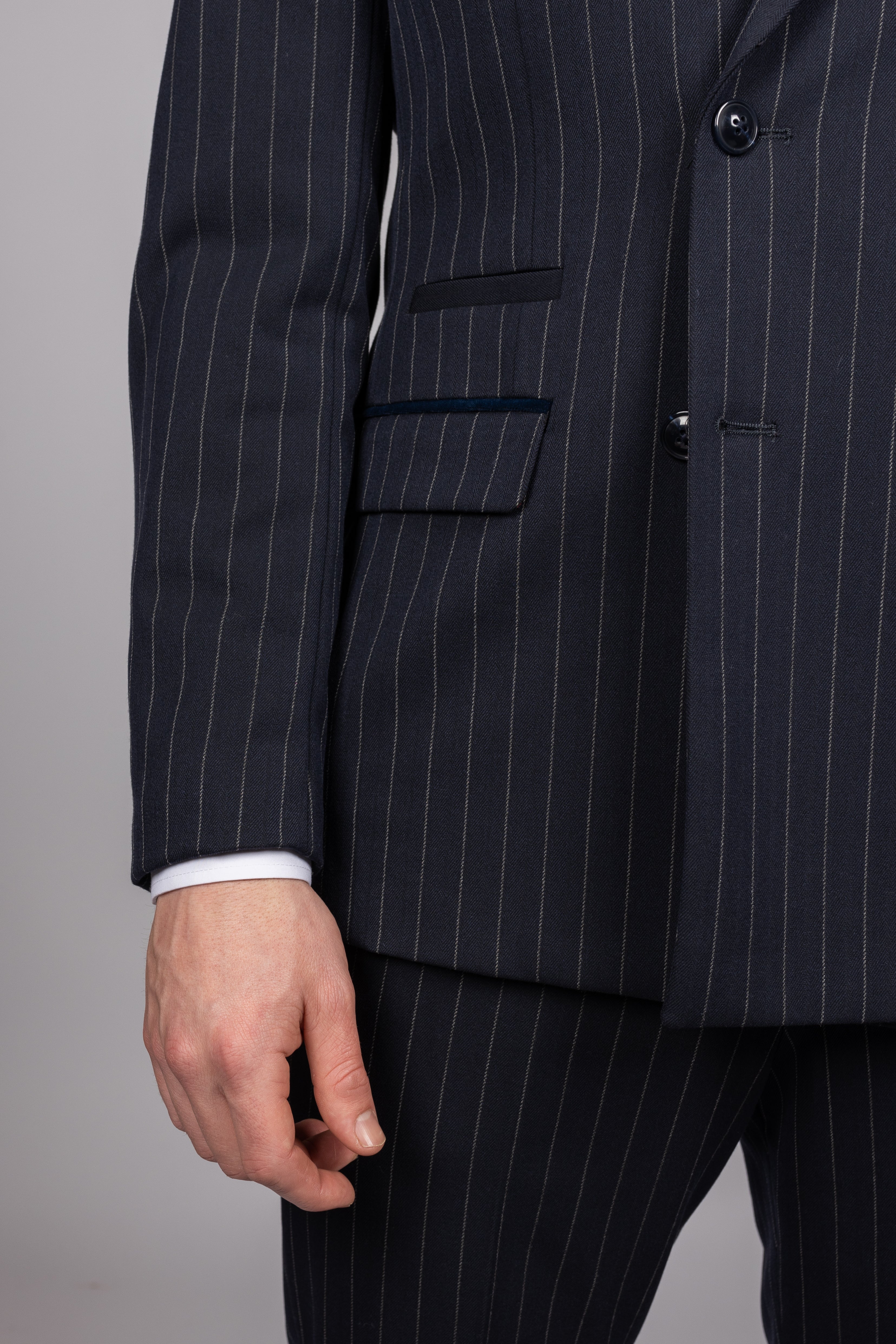 Rocco Navy Pinstripe Double Breasted Suit