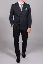 Rocco Navy Pinstripe Double Breasted Suit
