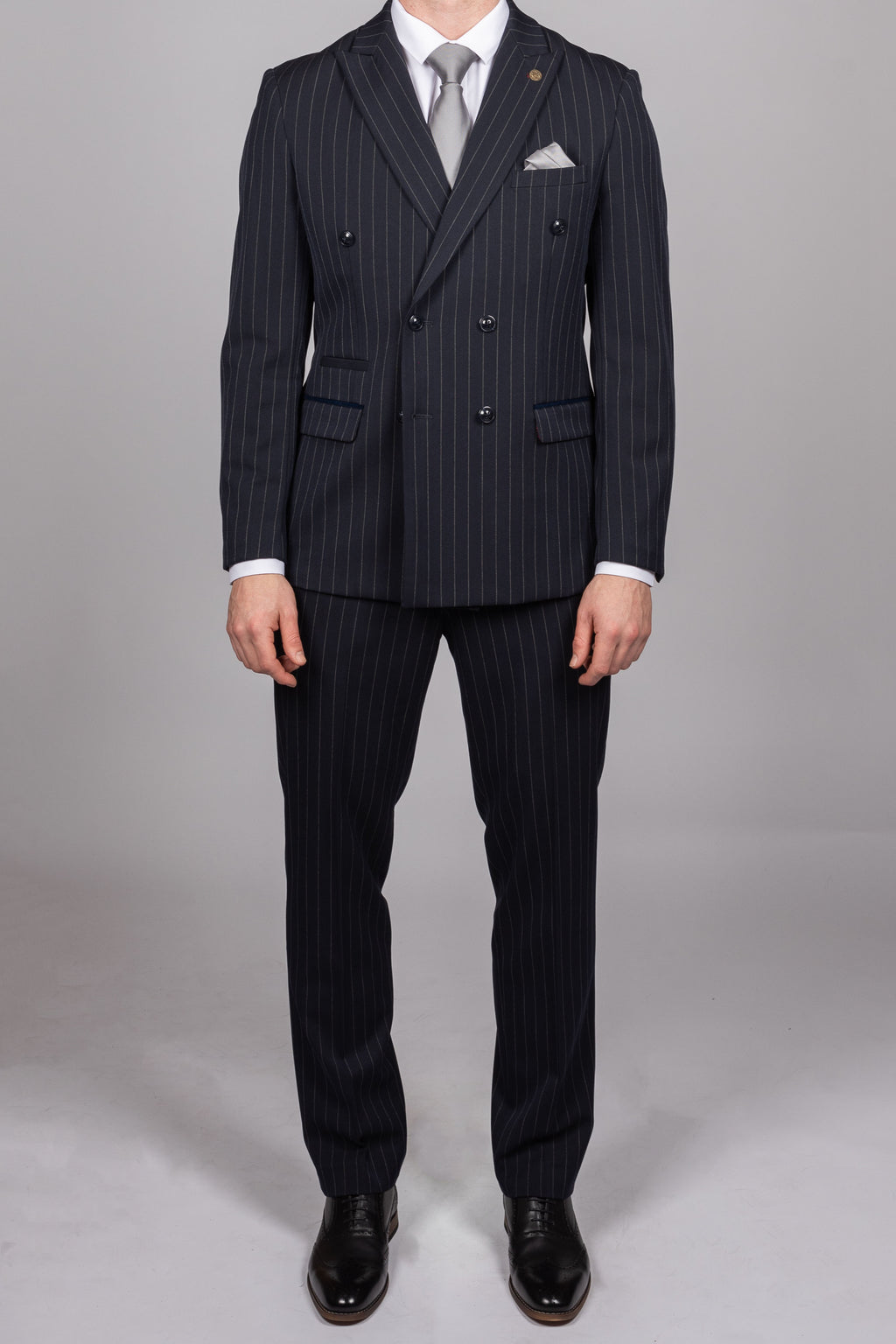 Rocco Navy Pinstripe Double Breasted Suit