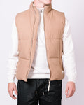 Camel Quilted Pocket Detail Gilet