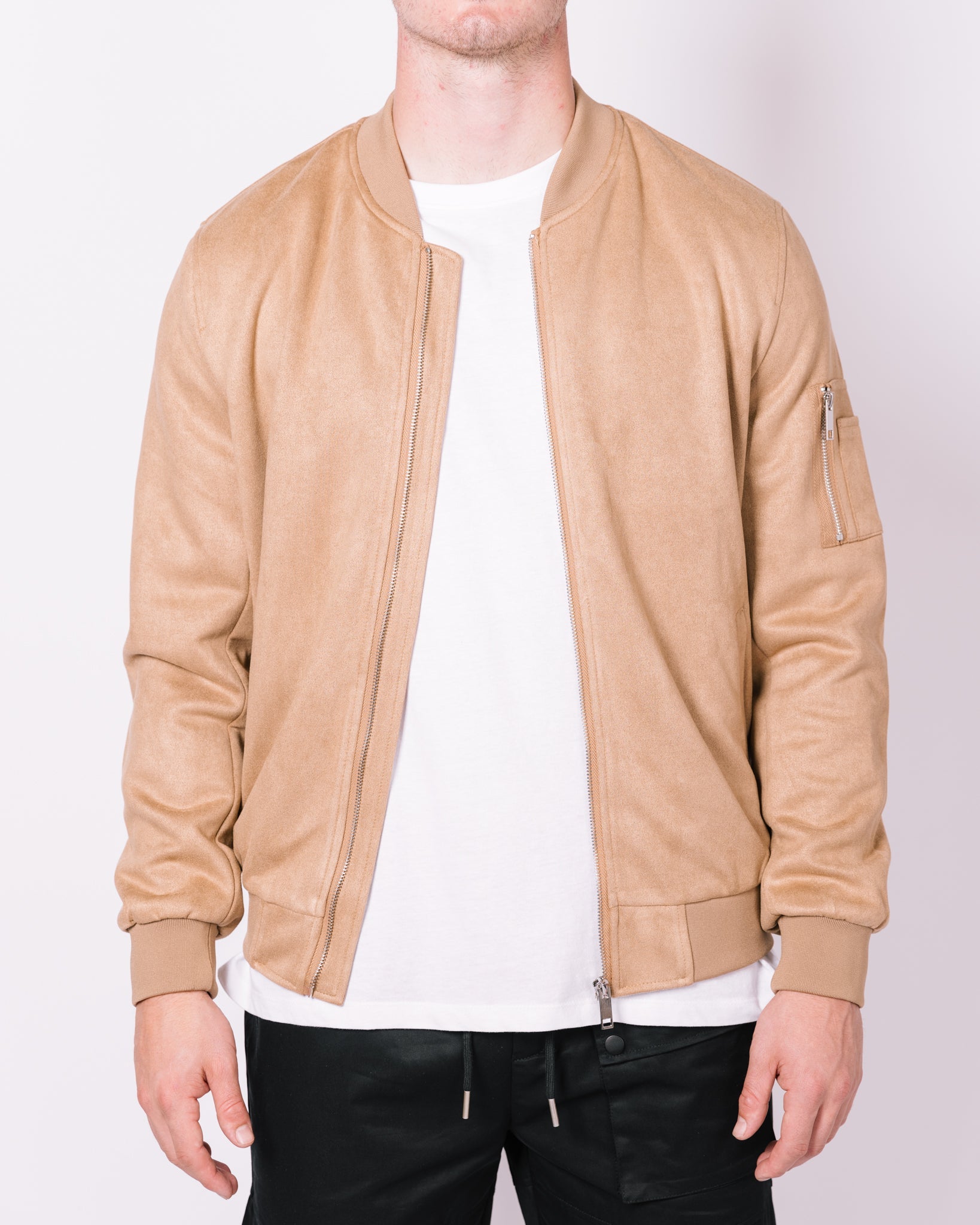 Suede Bomber Jacket