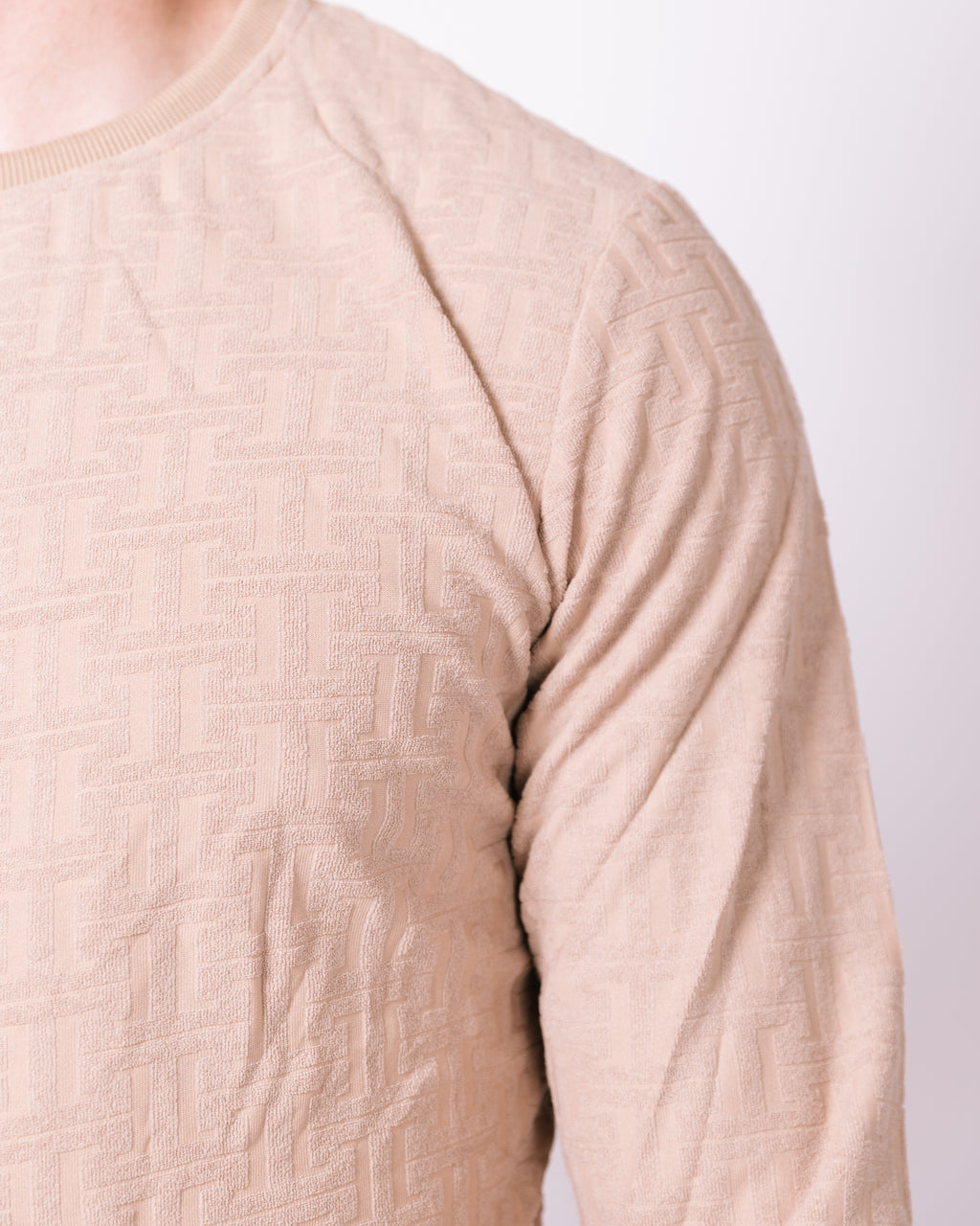 Beige Patterned Sweater