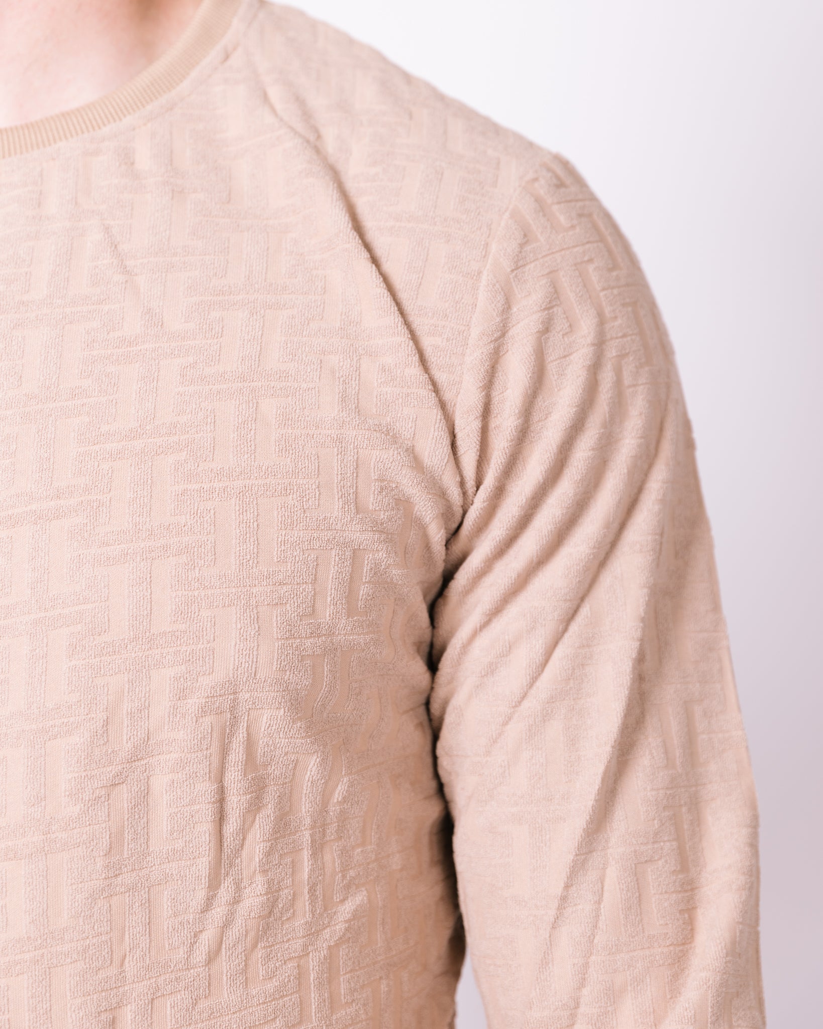Beige Patterned Sweater