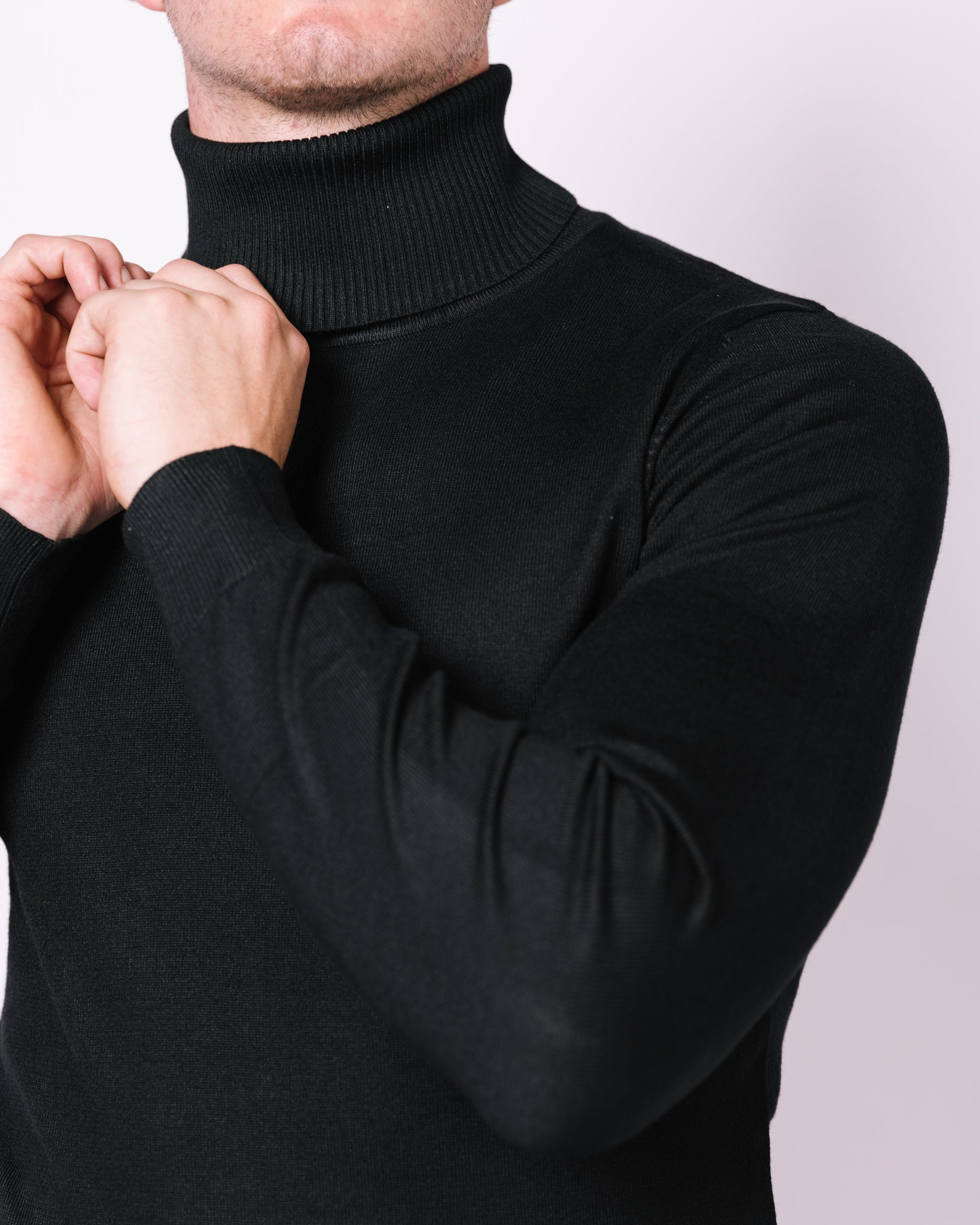 Roll Neck Sweater Black