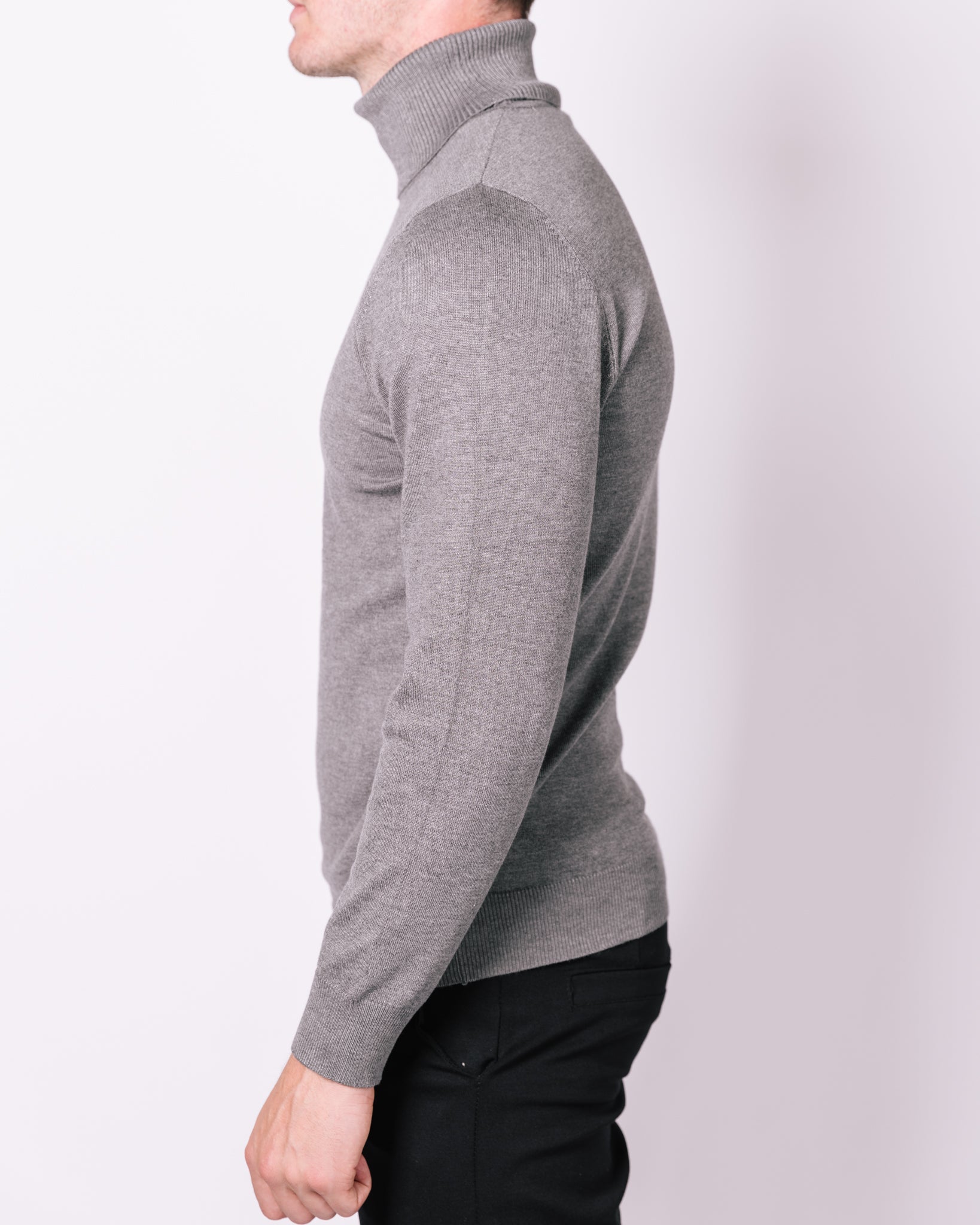 Roll Neck Sweater Grey