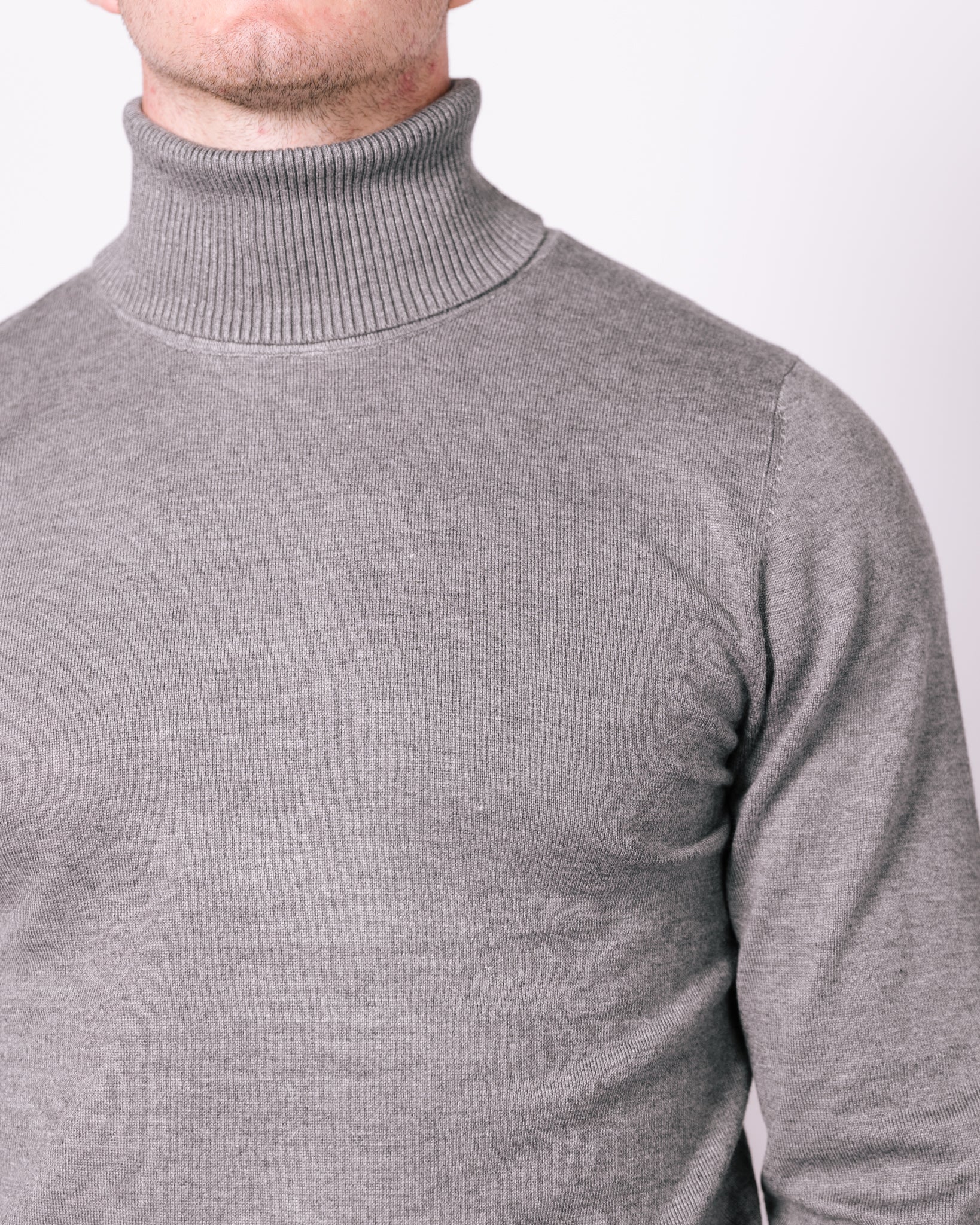 Roll Neck Sweater Grey