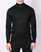Black Half Zip JSweater