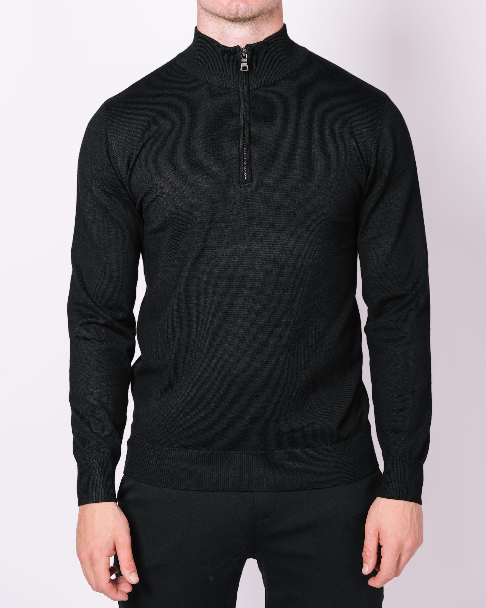 Black Half Zip Jumper