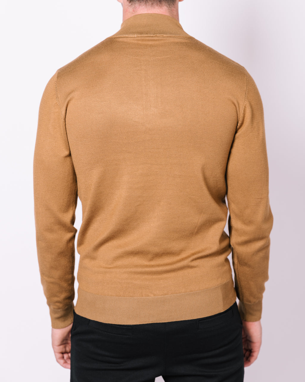 Camel Half Zip Jumper