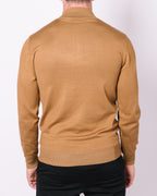 Camel Half Zip Sweater