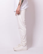 Skinny Fit White Stretch Trousers