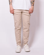 Skinny Fit Beige Stretch Trousers