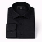 Black Classic Plain Cotton Shirt
