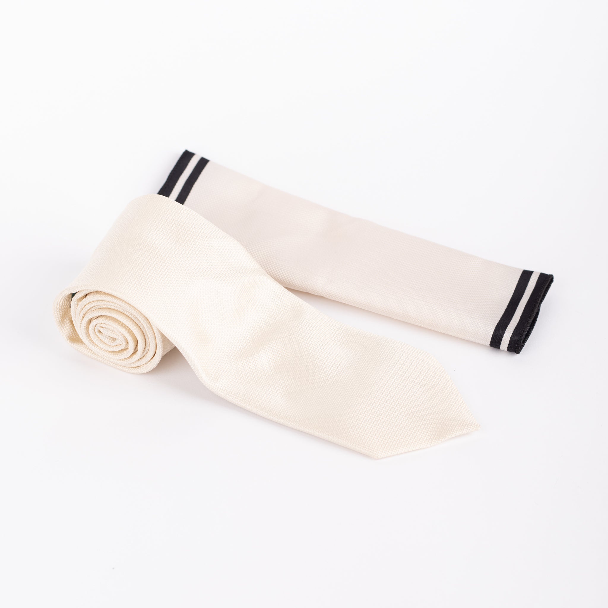 MC Textured - Tie & Pocket Square Set in Stone