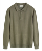 Quarter Zip Long Sleeve Polo Sweatshirts