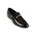 Bar Detail Black Patent Loafer