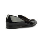Bar Detail Black Patent Loafer