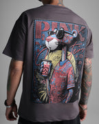 Relaxed Fit Cartoon Back Print T-Shirt