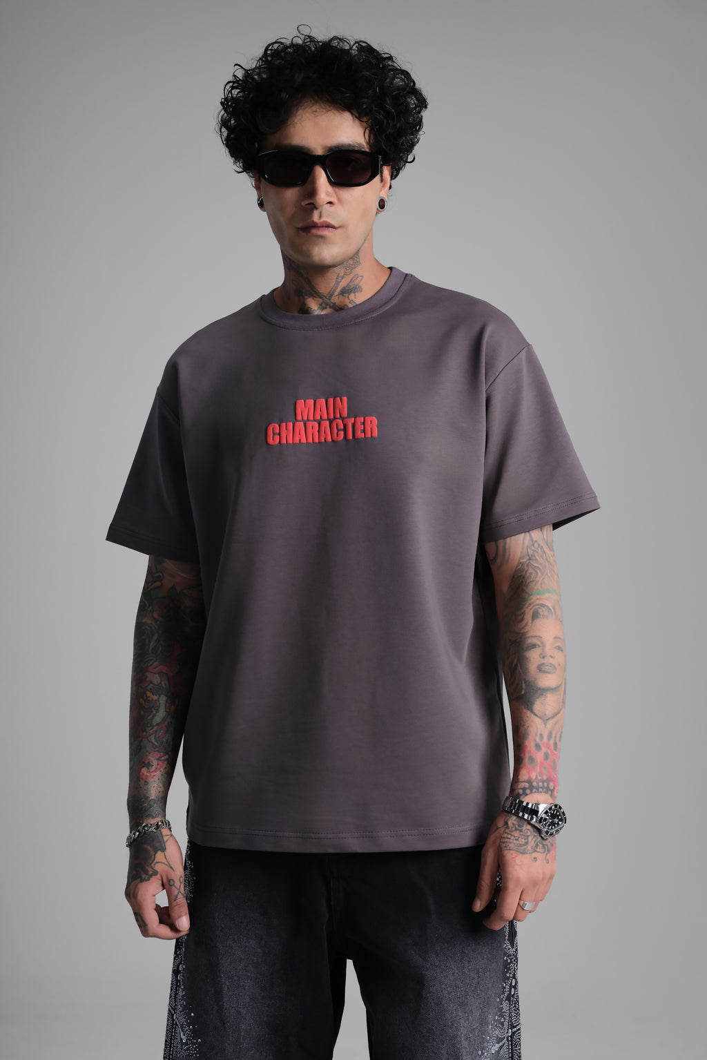 Relaxed Fit Cartoon Back Print T-Shirt