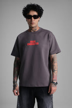 Relaxed Fit Cartoon Back Print T-Shirt