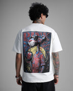 Relaxed Fit Cartoon Back Print T-Shirt