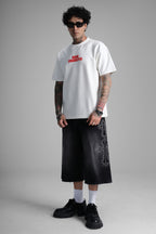 Relaxed Fit Cartoon Back Print T-Shirt