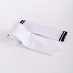 MC Textured - Tie & Pocket Square Set in White