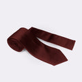 MC Plain - Tie & Pocket Square Set in Wine
