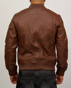 Classic Leather Bomber Jacket