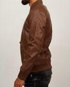 Classic Leather Bomber Jacket