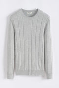 Ribbed Knit Crewneck Sweatshirt